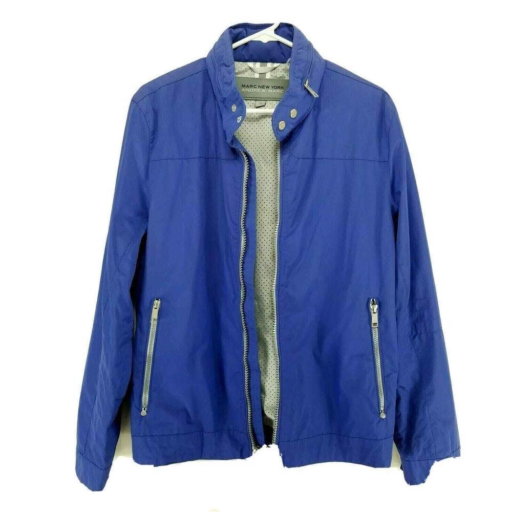 Marc New York Andrew Marc Jacket Medium Purple Zip Up Casual Pockets Lightweight